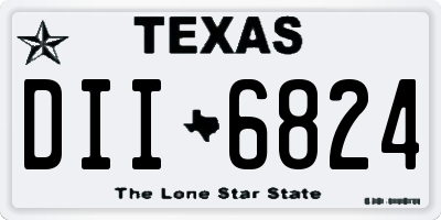 TX license plate DII6824
