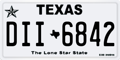 TX license plate DII6842