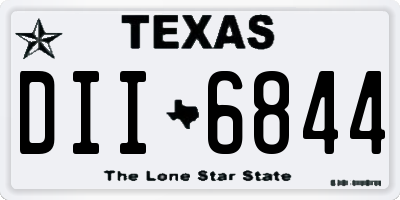 TX license plate DII6844