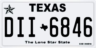 TX license plate DII6846