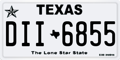 TX license plate DII6855