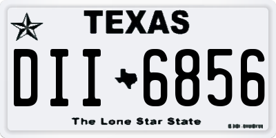 TX license plate DII6856