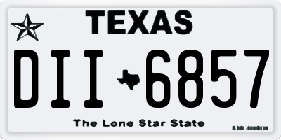 TX license plate DII6857