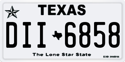 TX license plate DII6858