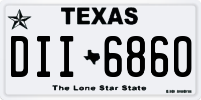 TX license plate DII6860