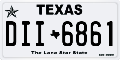 TX license plate DII6861