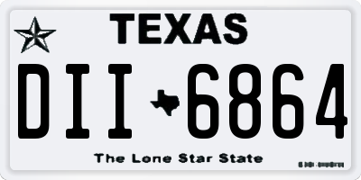 TX license plate DII6864