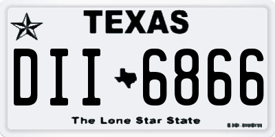 TX license plate DII6866
