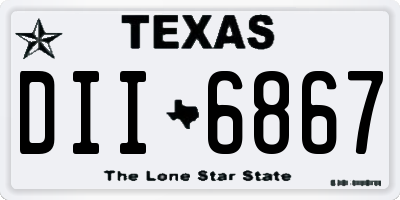 TX license plate DII6867