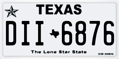 TX license plate DII6876