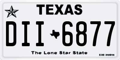 TX license plate DII6877
