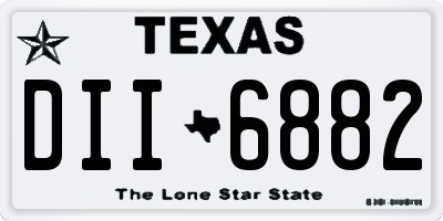 TX license plate DII6882