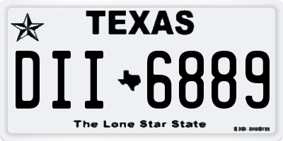 TX license plate DII6889