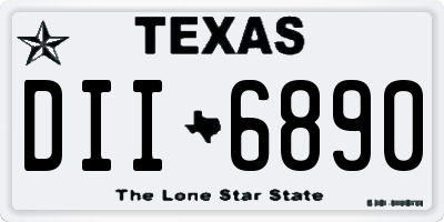 TX license plate DII6890