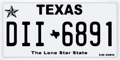 TX license plate DII6891