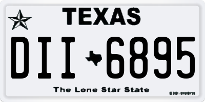 TX license plate DII6895