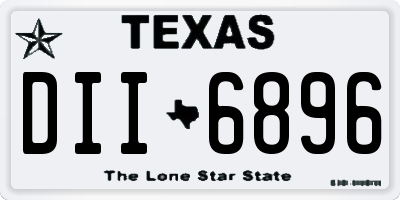 TX license plate DII6896