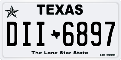 TX license plate DII6897