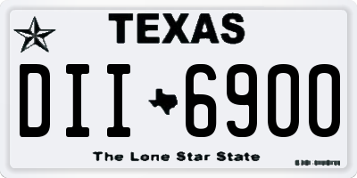 TX license plate DII6900