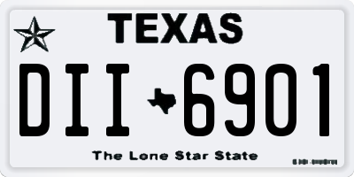 TX license plate DII6901