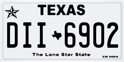 TX license plate DII6902