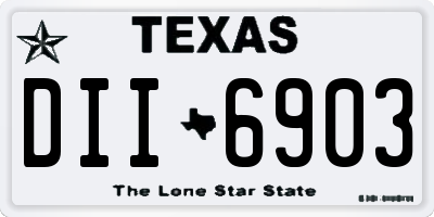 TX license plate DII6903