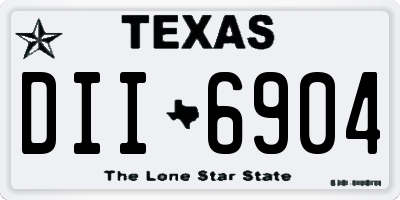 TX license plate DII6904