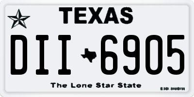 TX license plate DII6905