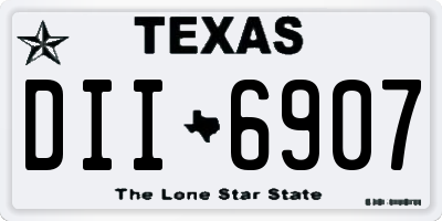 TX license plate DII6907