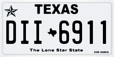 TX license plate DII6911