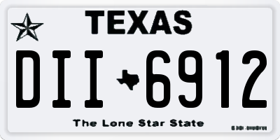 TX license plate DII6912