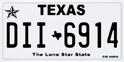 TX license plate DII6914
