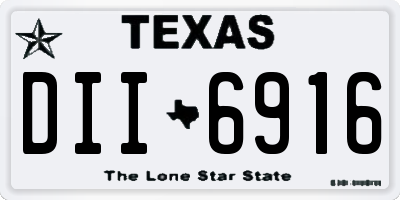 TX license plate DII6916