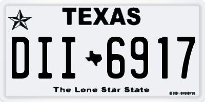 TX license plate DII6917
