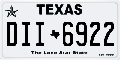 TX license plate DII6922