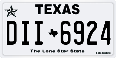 TX license plate DII6924