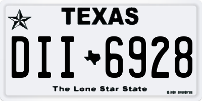 TX license plate DII6928