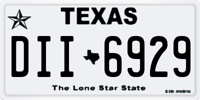 TX license plate DII6929