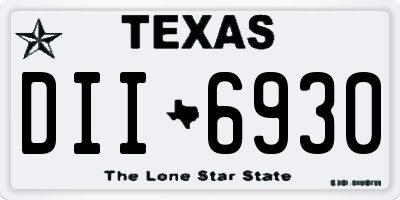 TX license plate DII6930