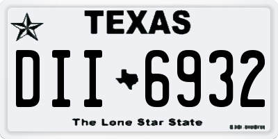 TX license plate DII6932