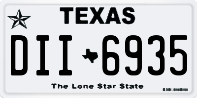 TX license plate DII6935