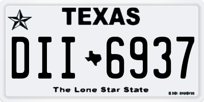 TX license plate DII6937
