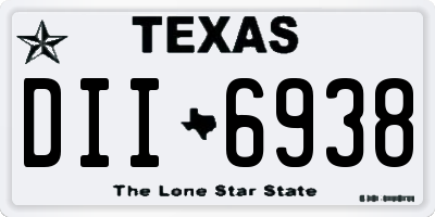 TX license plate DII6938