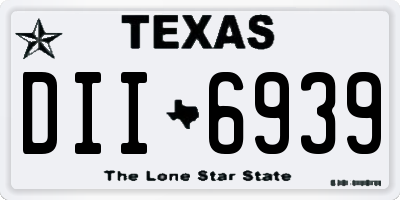 TX license plate DII6939
