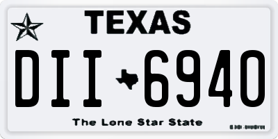 TX license plate DII6940
