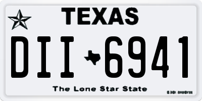TX license plate DII6941