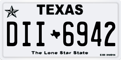 TX license plate DII6942