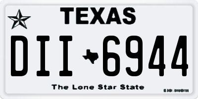 TX license plate DII6944