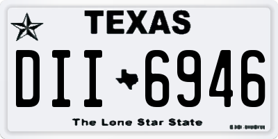 TX license plate DII6946