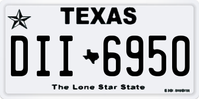 TX license plate DII6950